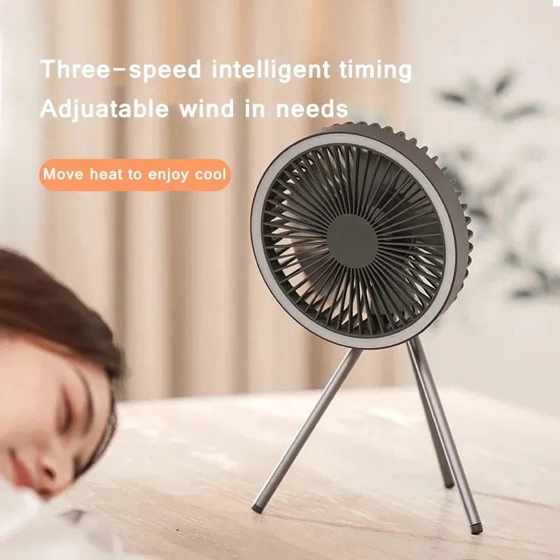 Cadeau showroom ventilateurs Ventilateur portable 10 000 mAh, éclairage LED