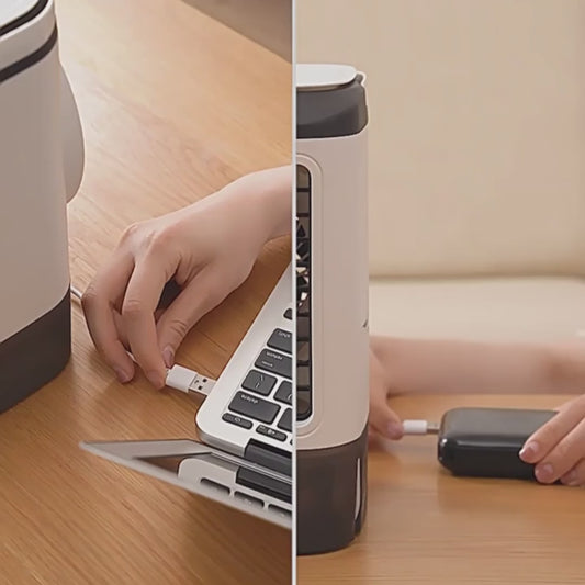 Mini refroidisseur d’air avec humidificateur – Silencieux et puissant