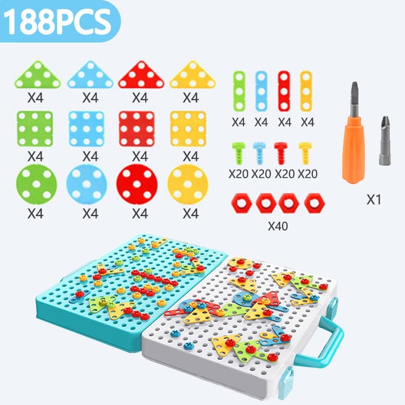 Cadeau showroom 188PCS Puzzles Puzzle 3D avec outil perceuse et outils