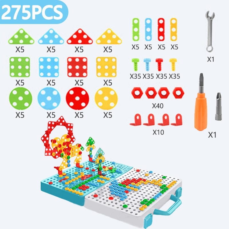 Cadeau showroom 275PCS Puzzles Puzzle 3D avec outil perceuse et outils
