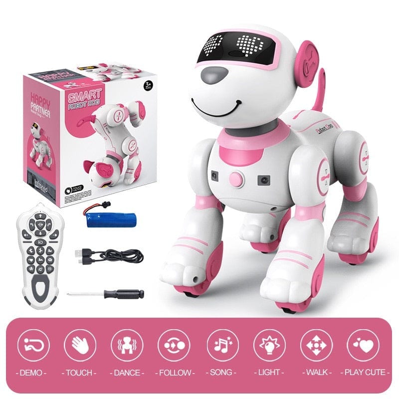 Cadeau showroom NO.BG1533 Pink Chien robot télécommandé