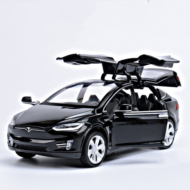 Cadeau showroom Noir Voiture Tesla modèle X 1:32 en alliage