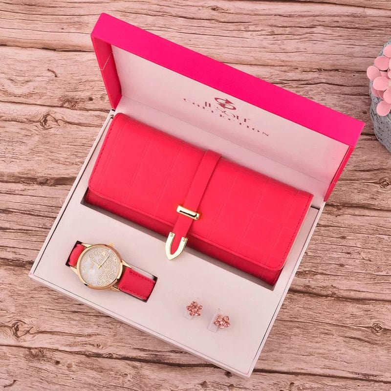 Cadeau showroom Pink set Cadeau femme bijoux 3 pièces