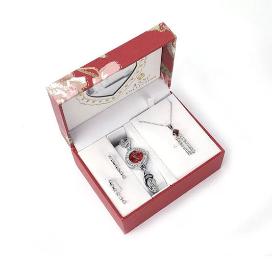 Cadeau showroom Rouge Coffret cadeau Bracelet et pendentif