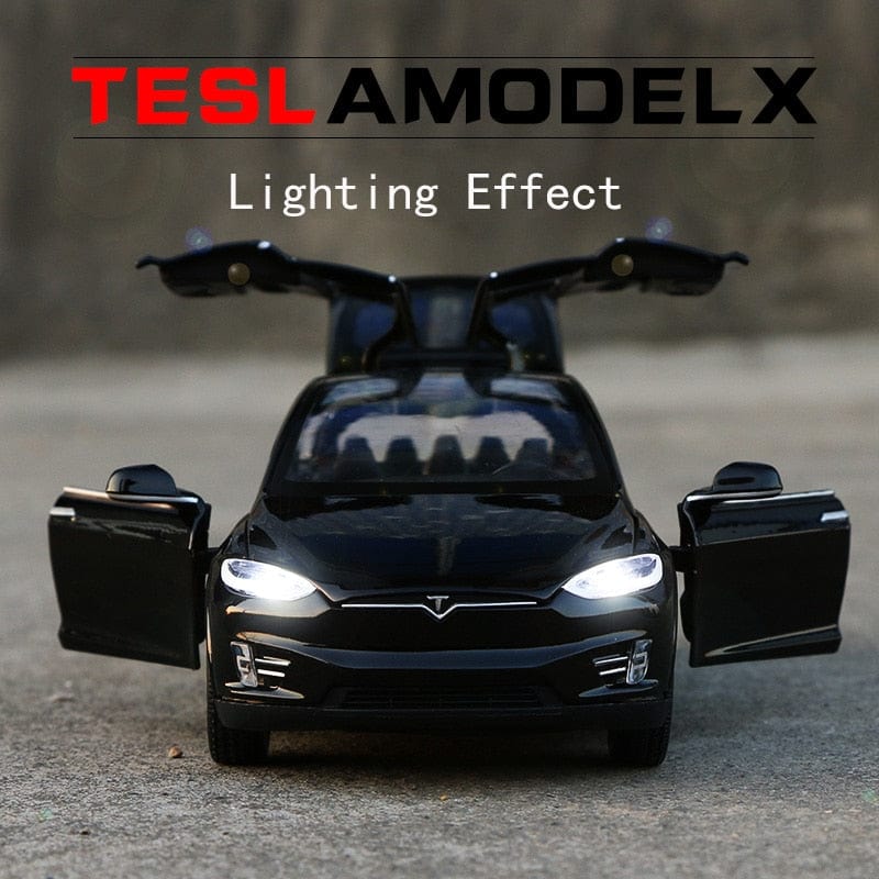 Cadeau showroom Voiture Tesla modèle X 1:32 en alliage