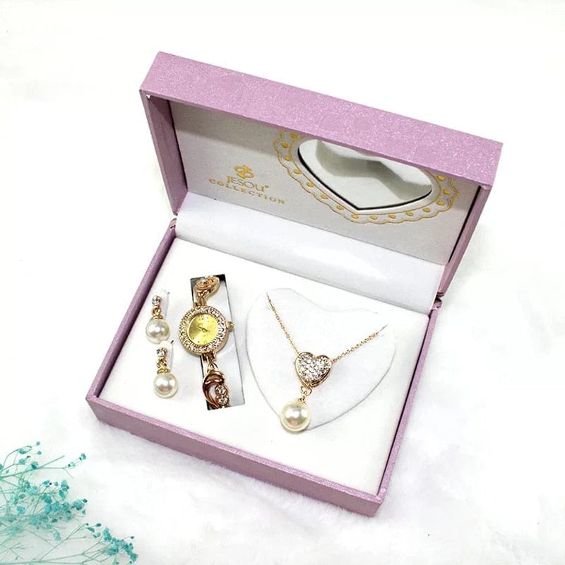 Showroom-Cadeau Blanc Coffret cadeau pour femme montre, bracelet de luxe