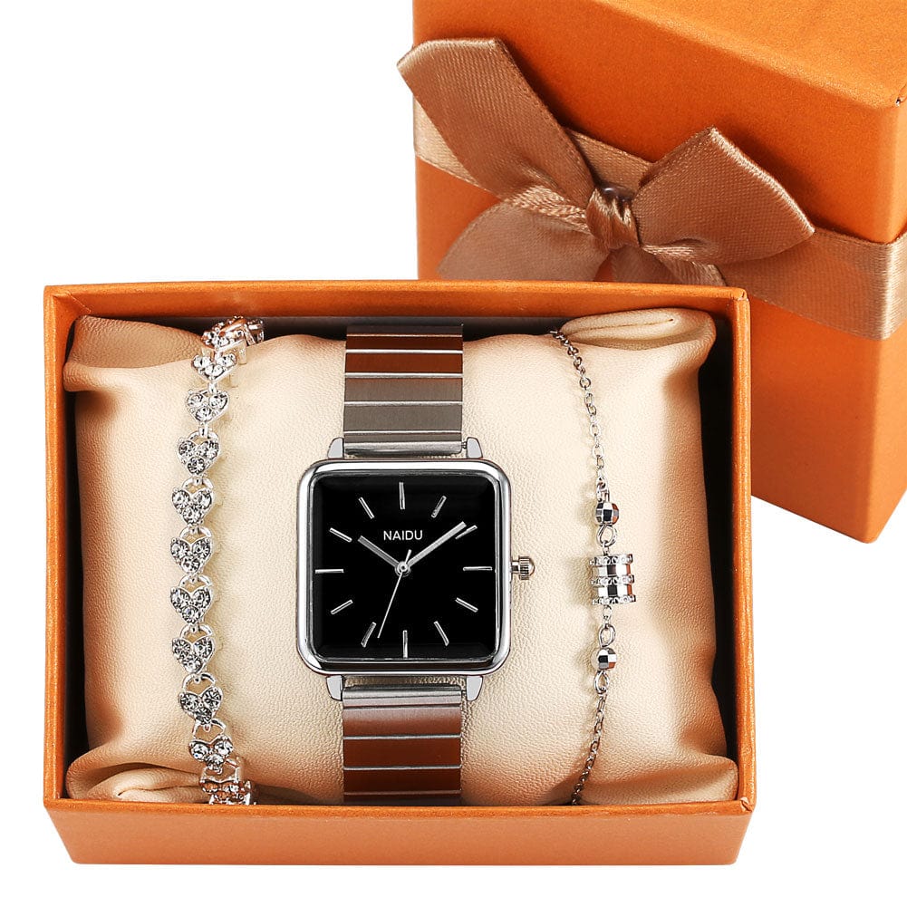 Showroom-Cadeau Coffret 1 Coffret cadeau, montre carrée bracelet