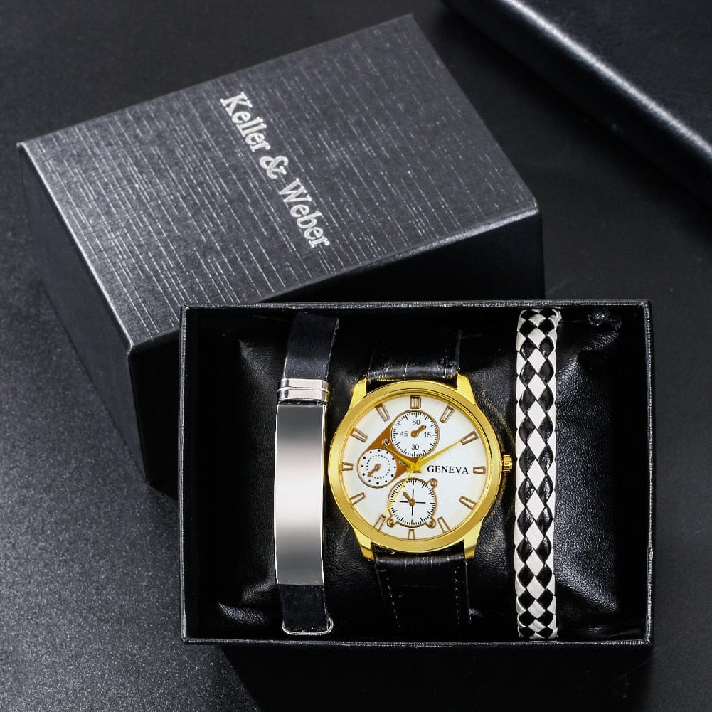 Showroom-Cadeau Coffret 10 Coffret cadeau montre-Bracelet en cuir pour homme