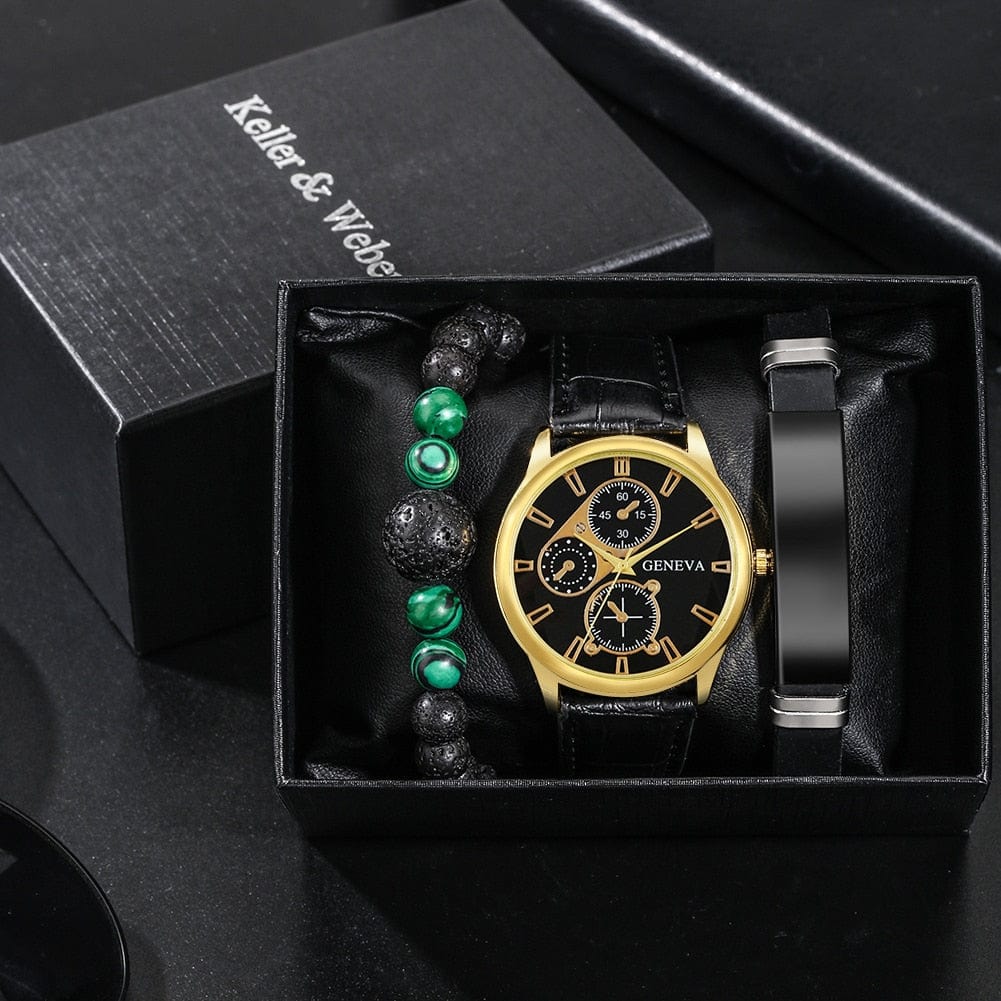 Showroom-Cadeau Coffret 11 Coffret cadeau montre-Bracelet en cuir pour homme