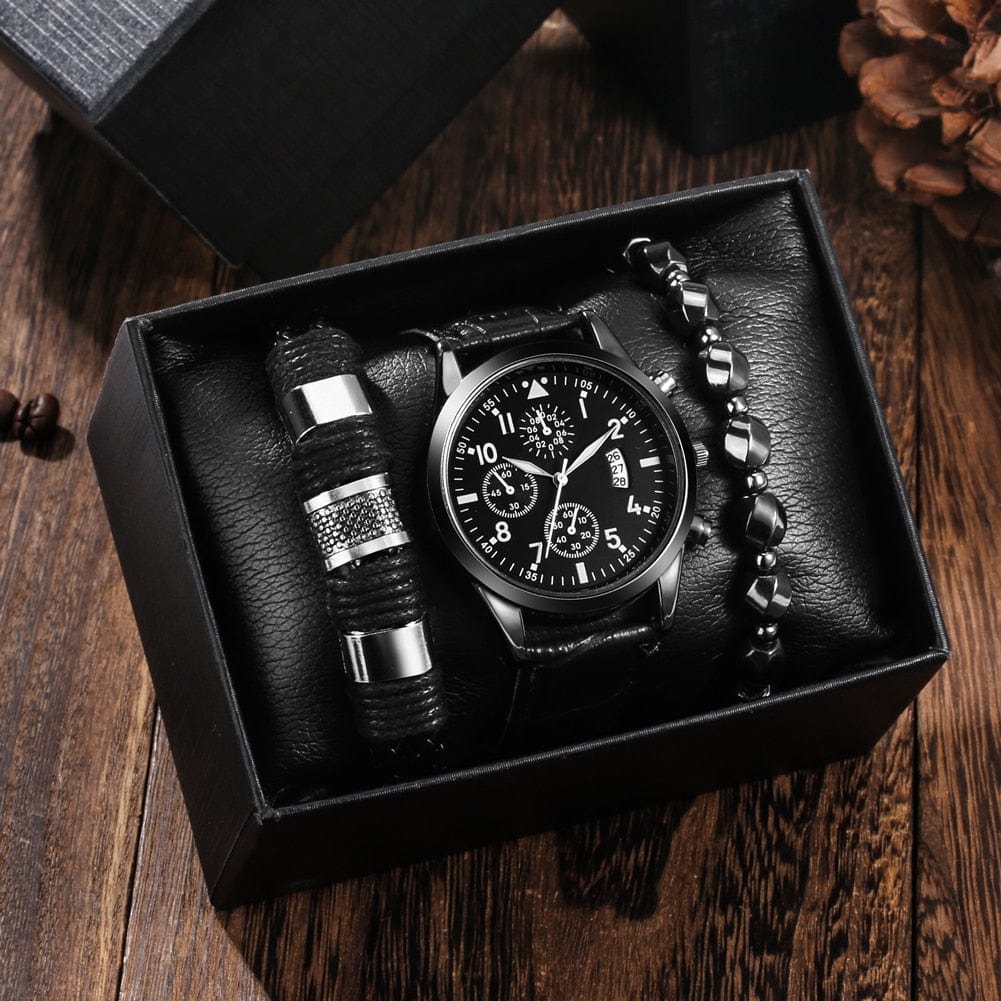 Showroom-Cadeau Coffret 14 Coffret cadeau montre-Bracelet en cuir pour homme