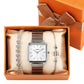 Showroom-Cadeau Coffret 2 Coffret cadeau, montre carrée bracelet