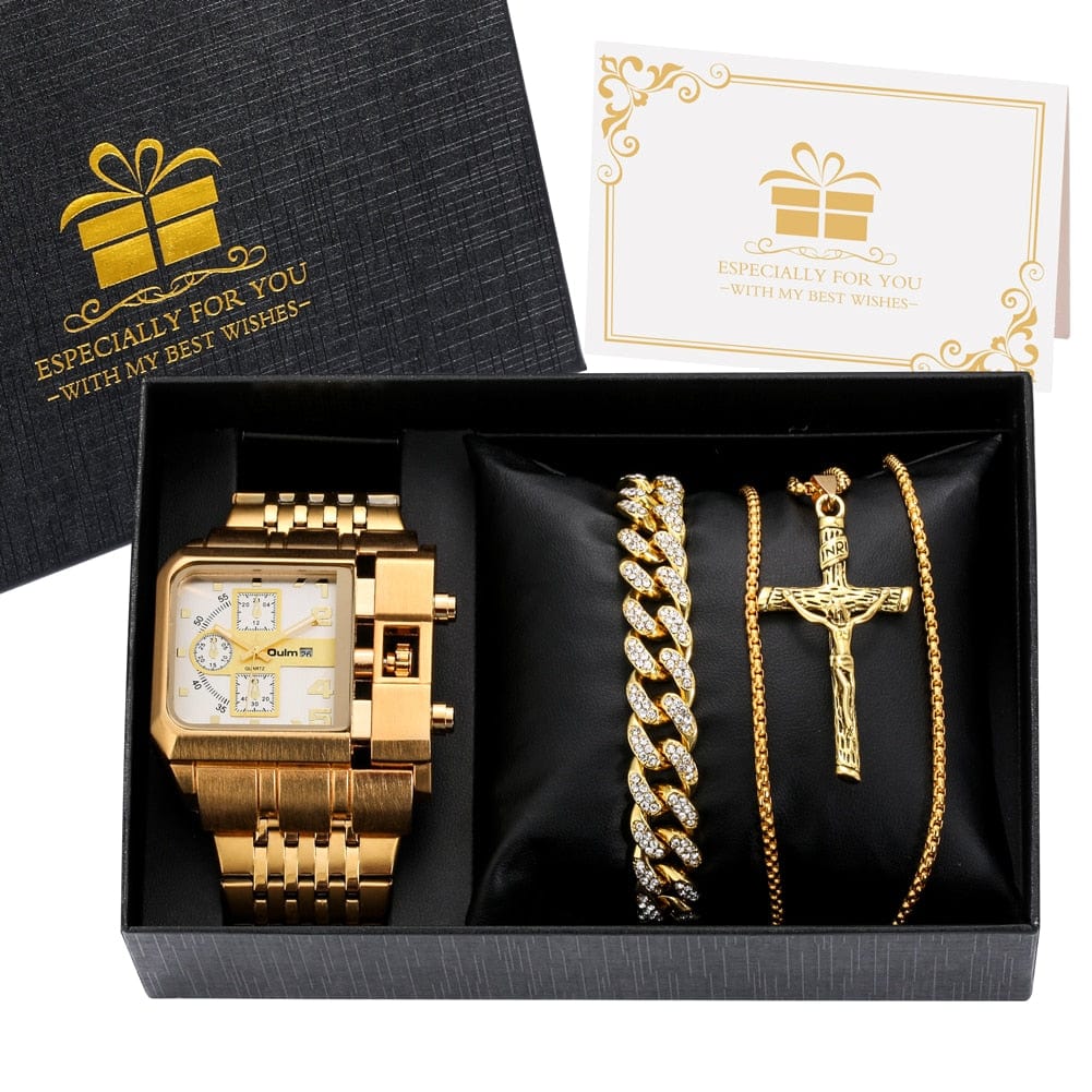 Showroom-Cadeau Coffret 2 Montre de luxe Bracelet et collier