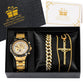 Showroom-Cadeau Coffret 3 Montre de luxe pour hommes automatique