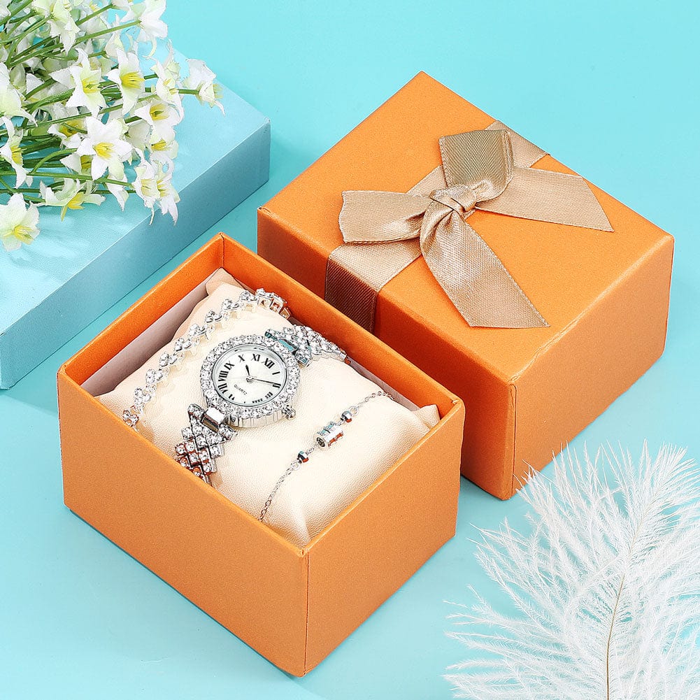 Showroom-Cadeau Coffret 4 Coffret cadeau, montre Crystal et Bracelet