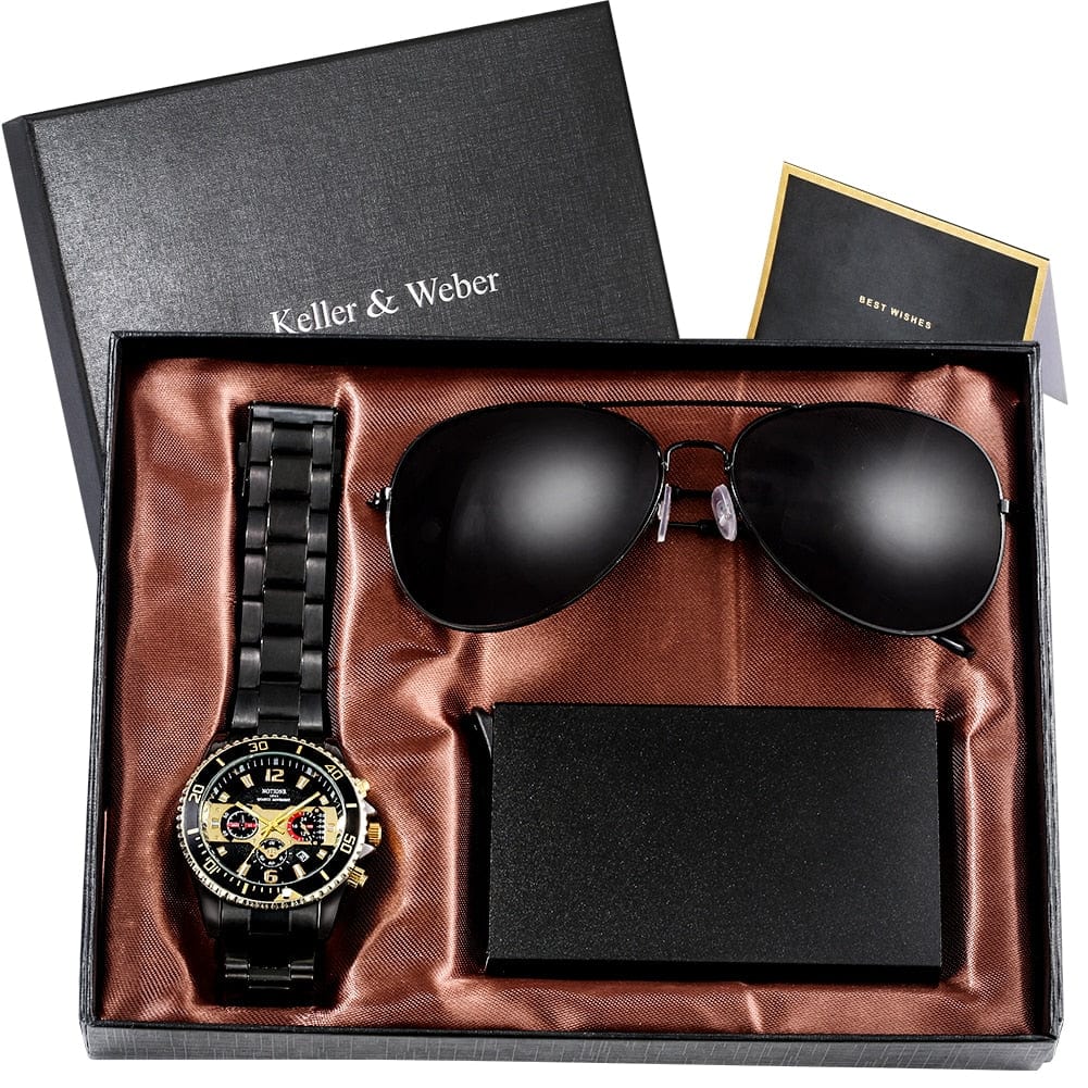 Showroom-Cadeau Coffret 44 Cadeau homme, montre et lunettes