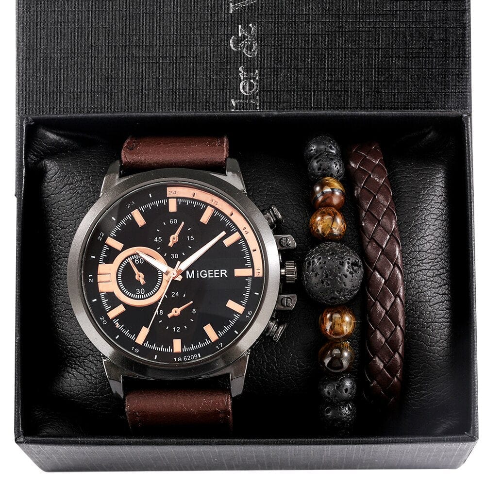 Showroom-Cadeau Coffret 5 Coffret cadeau homme bracelets montre