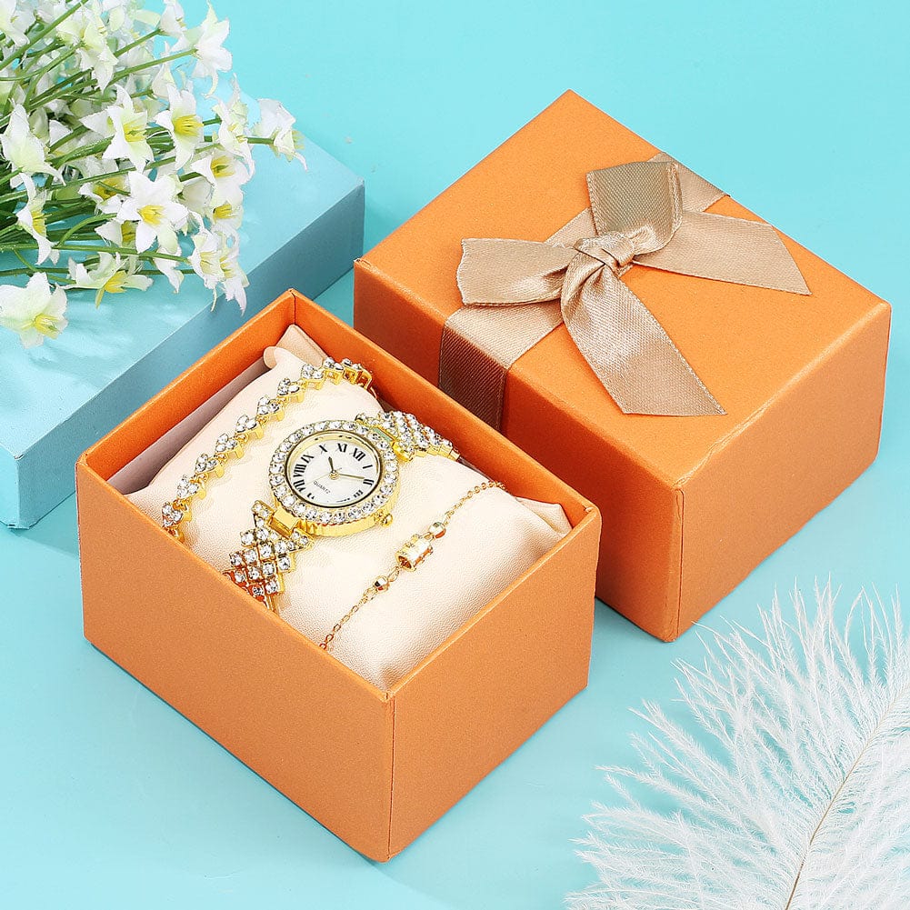 Showroom-Cadeau Coffret 5 Coffret cadeau, montre Crystal et Bracelet