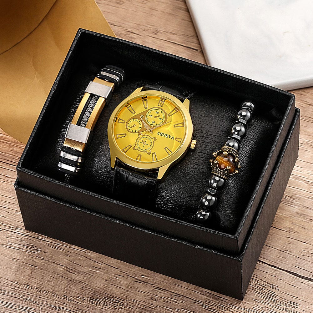 Showroom-Cadeau watches men-0006 Coffret cadeau montre-Bracelet en cuir pour homme