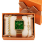 Showroom-Cadeau Coffret 6 Coffret cadeau, montre carrée bracelet