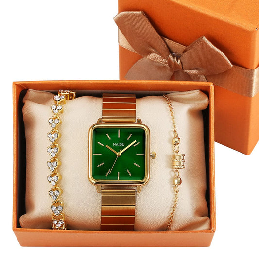 Showroom-Cadeau Coffret 6 Coffret cadeau, montre carrée bracelet