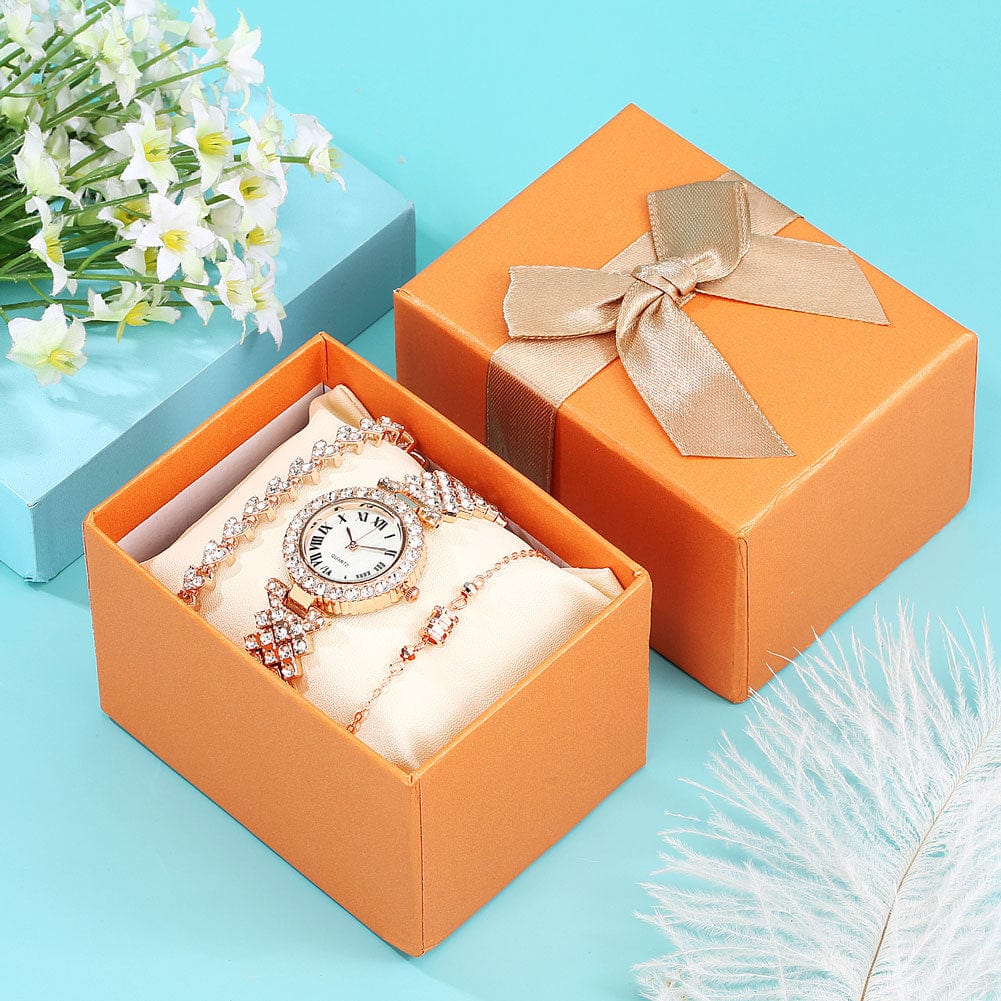 Showroom-Cadeau Coffret 6 Coffret cadeau, montre Crystal et Bracelet