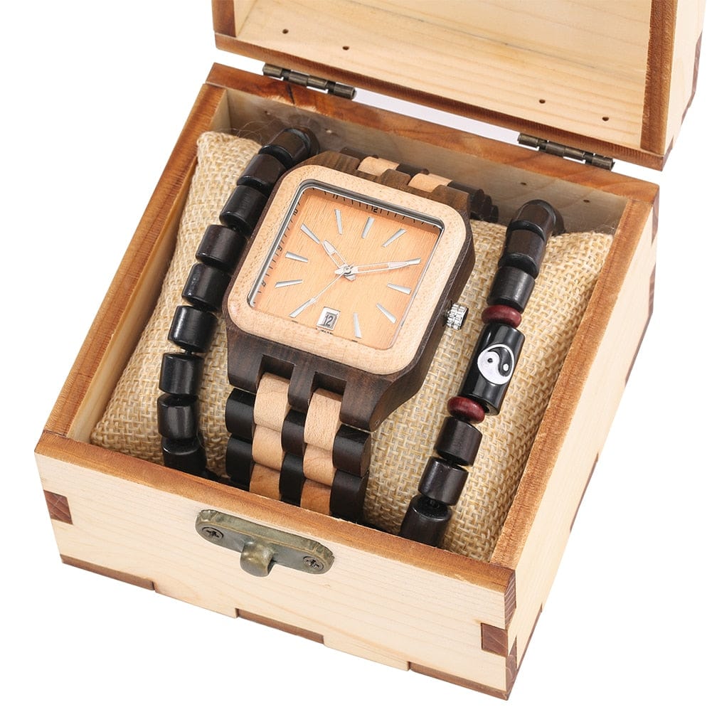 Showroom-Cadeau Coffret cadeau avec boîte, horloge carrée