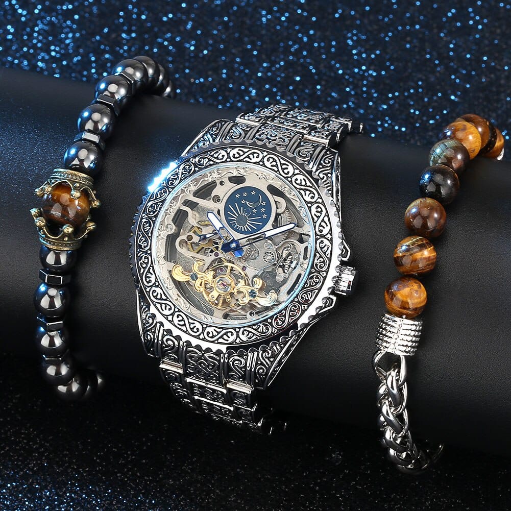 Showroom-Cadeau Coffret cadeau montre deux bracelets