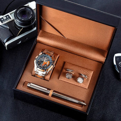 Showroom-Cadeau Coffret cadeau, montre et boutons de manchettes