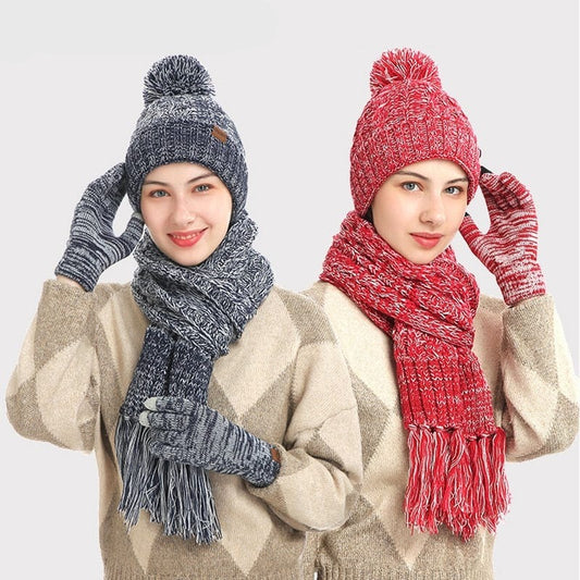 Showroom-Cadeau Echarpe, bonnet et gants en laine