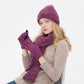 Showroom-Cadeau Ensemble bonnet et écharpe en laine tricotée