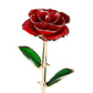 Showroom-Cadeau Fleur Rose Fleur Rose en métal plaquée dore avec boîte