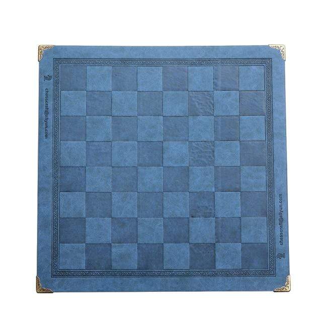 Showroom-Cadeau Jeu d'échecs Blue Tapis d'échecs en cuir 8 couleurs, Design gaufré