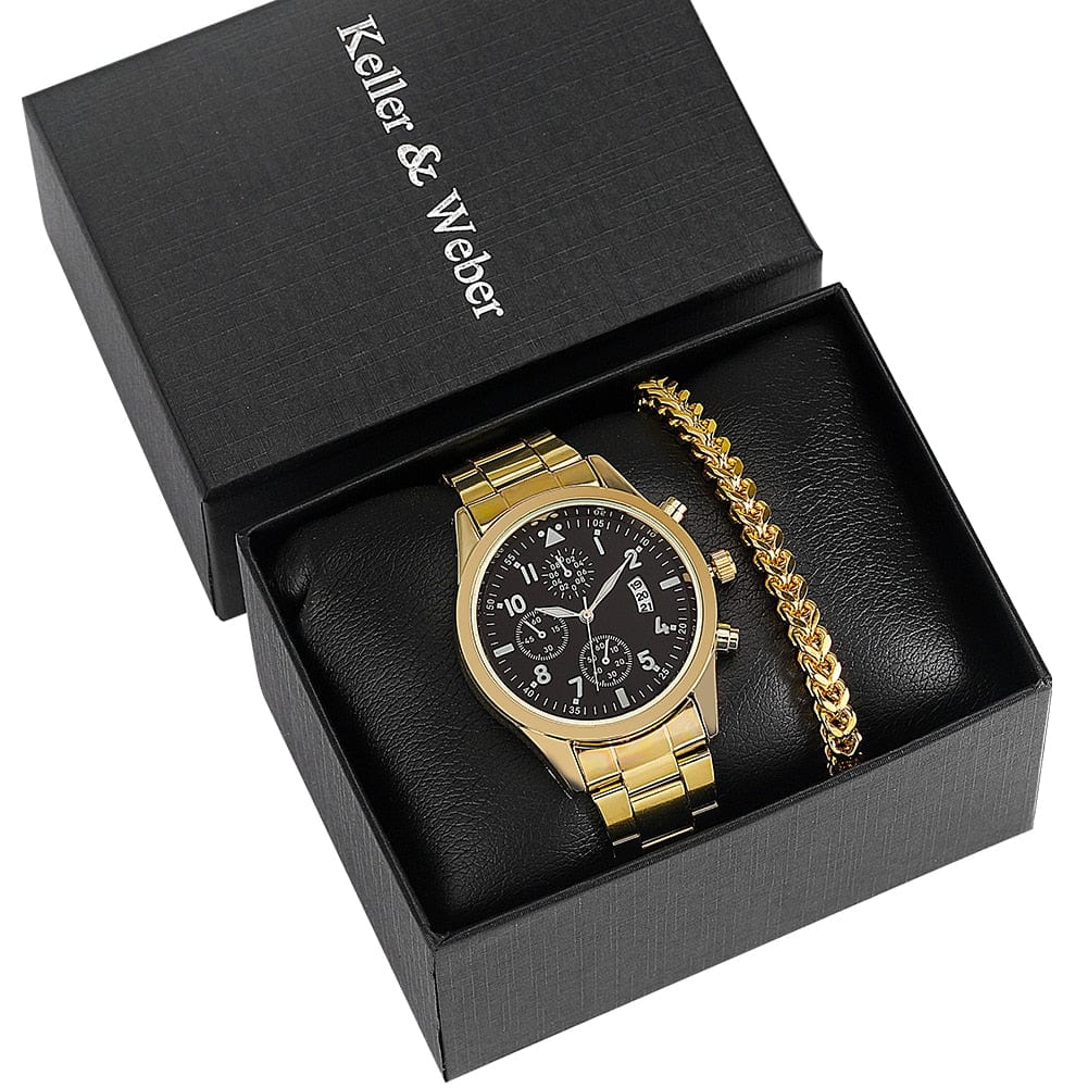 Showroom-Cadeau Keller-Weber-052 Boite cadeau homme montre et bracelet
