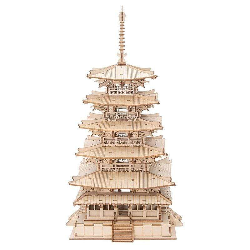 Showroom-Cadeau Puzzle pagode 3D en bois, jouet pour enfants