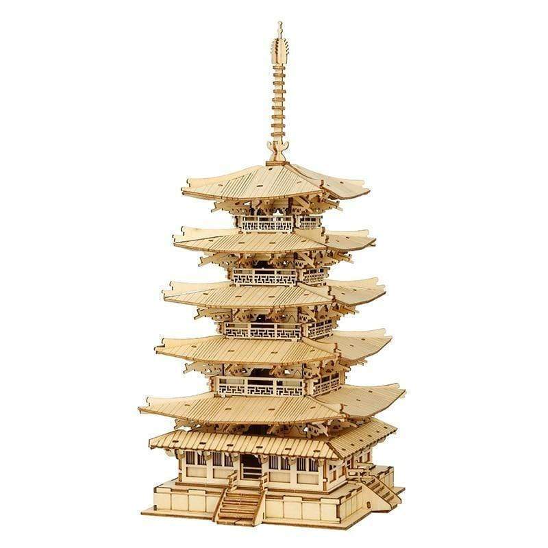 Showroom-Cadeau Puzzle pagode 3D en bois, jouet pour enfants