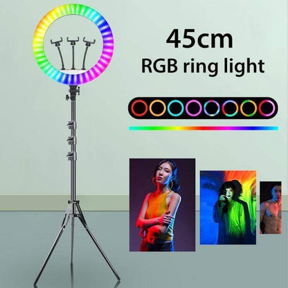 showroomcadeau Anneau selfie Anneau selfie lumineux rgb avec support pour téléphone