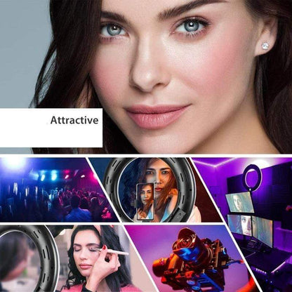 showroomcadeau Anneau selfie Anneau selfie lumineux rgb avec support pour téléphone