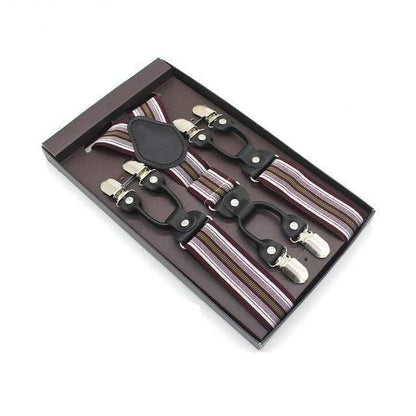 showroomcadeau Bretelles en cuir Bretelles en cuir véritable homme