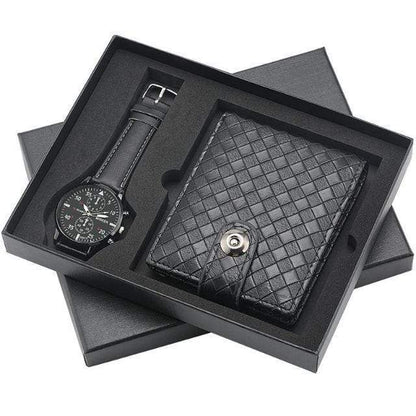 showroomcadeau coffret cadeau Montres à quartz portefeuille en cuir boîte cadeau