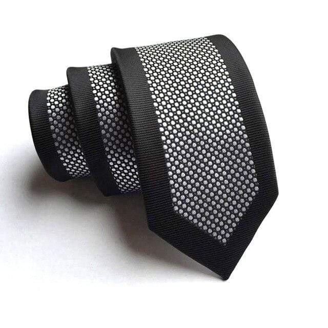 showroomcadeau coffret cravate Argenté/Noir Cravate en soie stylé pour homme et femme