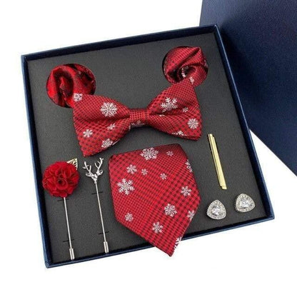 showroomcadeau coffret cravate Bordeaux Ensembles de cravates pour hommes