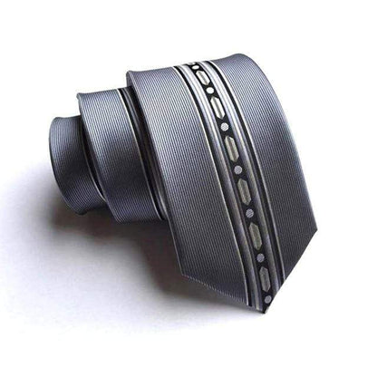 showroomcadeau coffret cravate Gris Cravate en soie stylé pour homme et femme