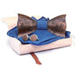showroomcadeau coffret cravate Nœud papillon en bois,3D nœud papillon en bois