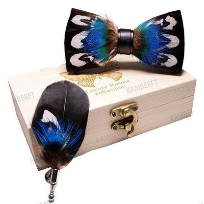 showroomcadeau coffret cravate Original nœud mode plume