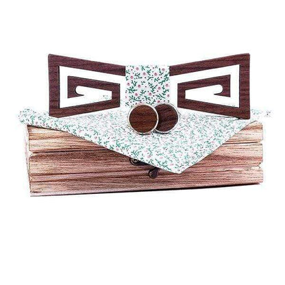 showroomcadeau Cravate homme Blanc Nœud papillon hommes en bois tendance,Cravate homme