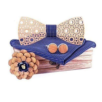 showroomcadeau Cravate homme Bleu 1 Nœuds papillon pour hommes Boutons de manchette Nouveau Design