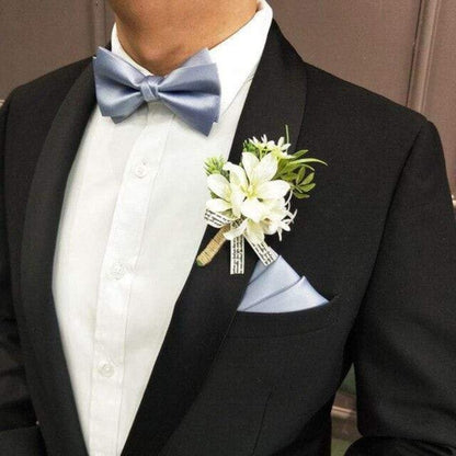 showroomcadeau Cravate homme Ensembles de mouchoir nœud papillon pour mariage