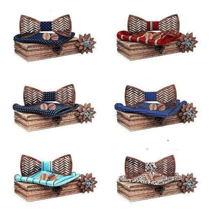 showroomcadeau Cravate homme Noeud papillon poche carré boutons de manchette