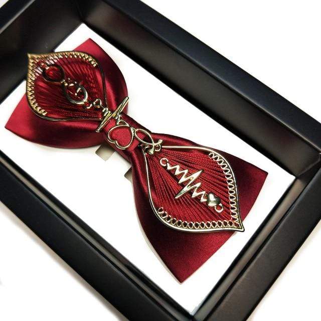 showroomcadeau Cravate homme Rouge Nœud papillon en soie,accessoires de mode pour homme