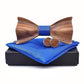 showroomcadeau Cravate homme Violet Cravate nœud en bois pour hommes avec Boutons de manchette